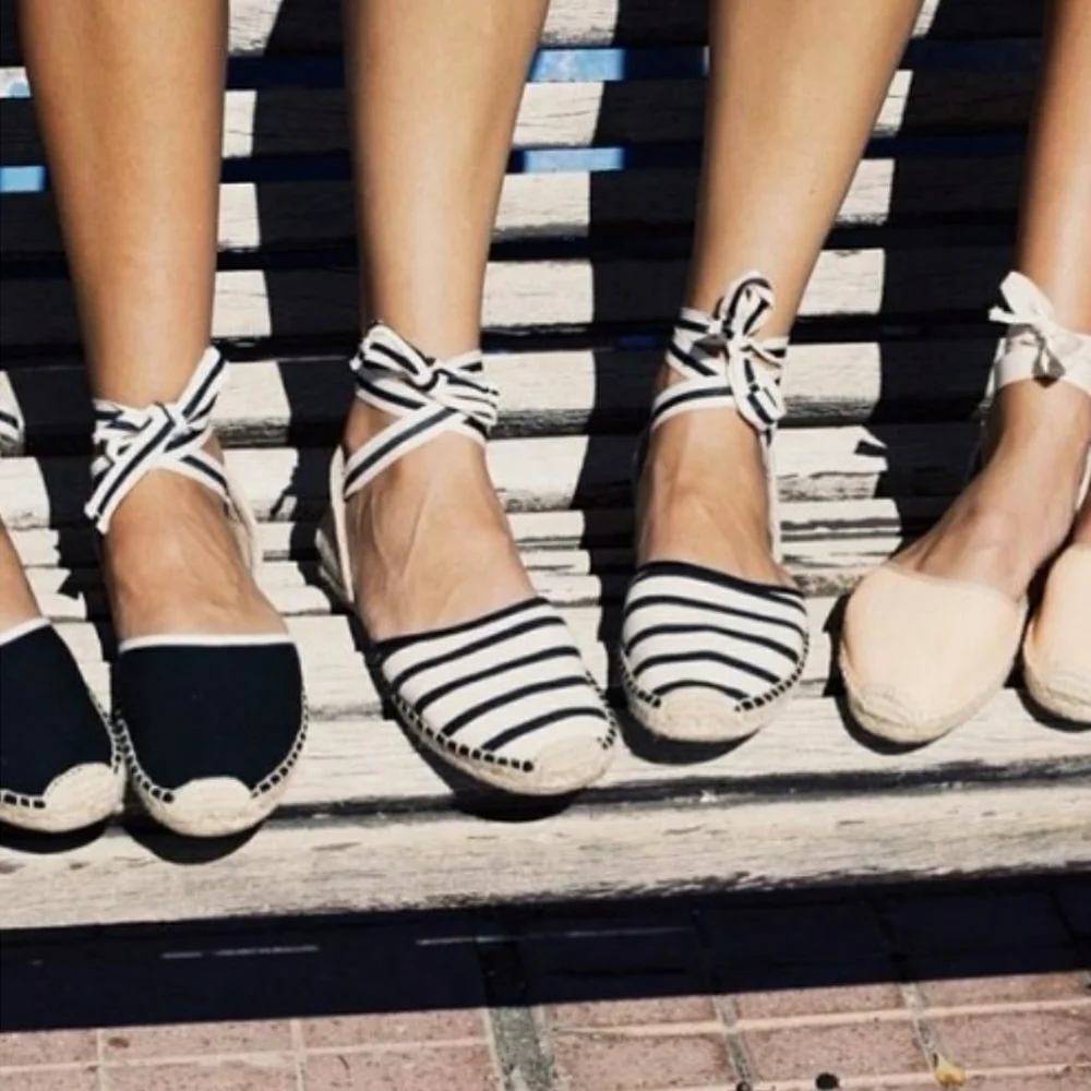 Chic Soludos Striped Ankle Tie Espadrilles - Picture 16 of 16